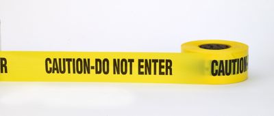 Mutual Industries 3 in. x 1,000 ft. 3 mil Barricade CAUTION DO NOT ENTER Yellow Caution Tape, 10-Pack