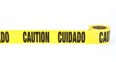Mutual Industries 3 in. x 1,000 ft. 3 mil Barricade CUIDADO CAUTION Yellow Caution Tape, 10-Pack