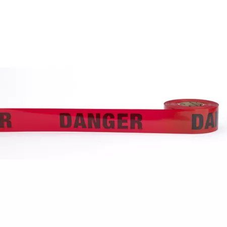 Mutual Industries DANGER Red Warning Barricade Tape 3 in x 1000 ft 3 mil 10 Pack Caution Tape