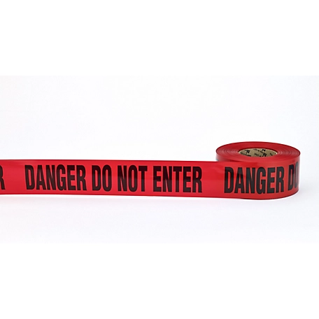 Mutual Industries 3 in. x 1,000 ft. 3 mil Barricade DANGER DO NOT ENTER Red Caution Tape, 10-Pack