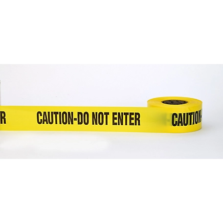 Mutual Industries 3 in. x 300 ft. 3 mil Barricade CAUTION DO NOT ENTER Yellow Caution Tape, 16-Pack