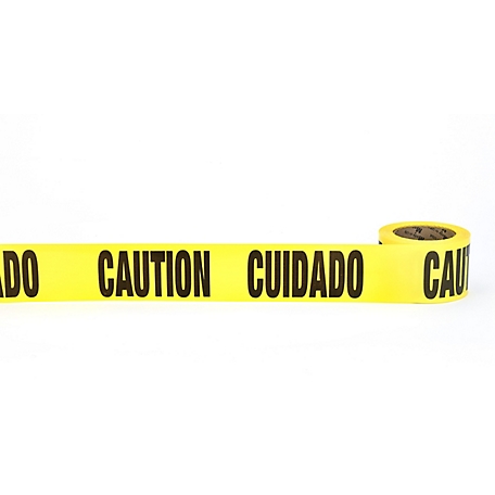 Mutual Industries 3 in. x 300 ft. 3 mil Cuidado Yellow Caution Tape, 16-Pack