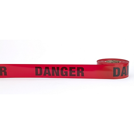 Mutual Industries 3 in. x 300 ft. 3 mil Barricade Tape DANGER Red Caution Tape, 16-Pack
