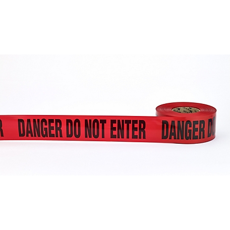 Mutual Industries 3 in. x 300 ft. 3 mil Barricade DANGER DO NOT ENTER Red Caution Tape, 16-Pack