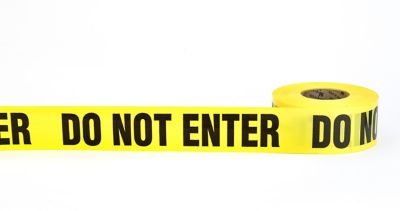 Mutual Industries 3 in. x 300 ft. 3 mil Barricade DO NOT ENTER Yellow Caution Tape, 16-Pack