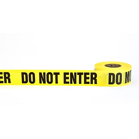 Mutual Industries 3 in. x 300 ft. 3 mil Barricade DO NOT ENTER Yellow Caution Tape, 16-Pack