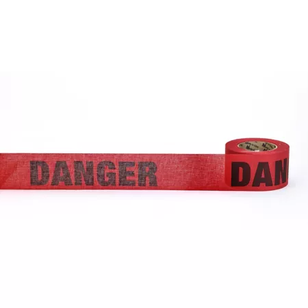 Mutual Industries 3 in x 45 yd Red DANGER Repulpable Warning Tape Pack of 20 Caution Tape