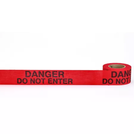 Mutual Industries 3 in x 45 yd Repulpable DANGER DO NOT ENTER Red Warning Tape Pack of 20 Caution Tape