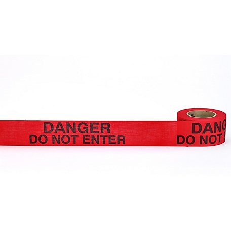Mutual Industries 3 in. x 45 yd. Repulpable DANGER DO NOT ENTER Red Caution Tape, 20-Pack
