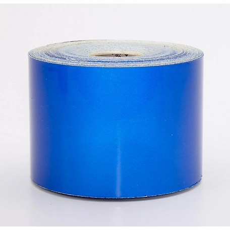Mutual Industries 4 in. x 50 yd. Retro Reflective Pressure Sensitive Tape, Blue