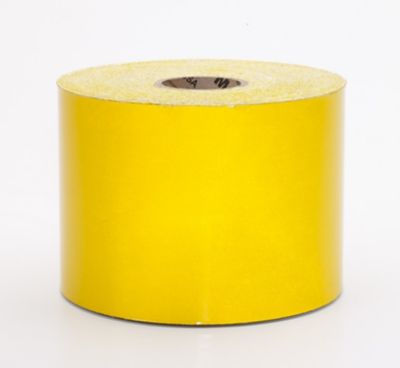 Mutual Industries 4 in. x 50 yd. Retro Reflective Pressure Sensitive Tape, Yellow