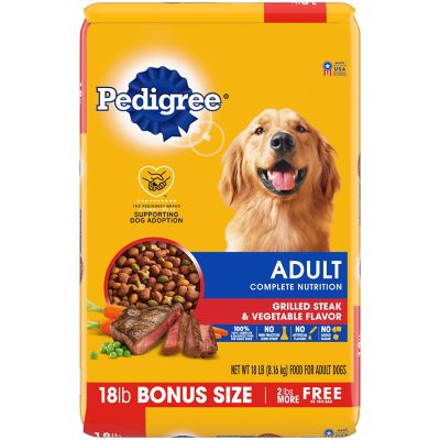 Pedigree Complete Nutrition Adult Grilled Steak and Vegetable Flavor Dry Dog Food