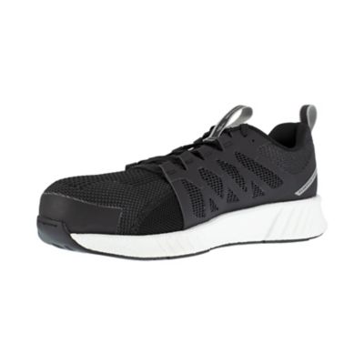 Image showing 2 th Reebok Men's Fusion Flexweave Work Shoes, Low, Black/White