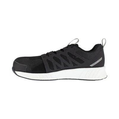 Image showing 3 th Reebok Men's Fusion Flexweave Work Shoes, Low, Black/White