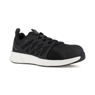 Reebok Men's Fusion Flexweave Work Shoes, Low, Black/White