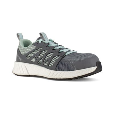 Reebok Women's Fusion Flexweave Work Shoes, Gray/Mint