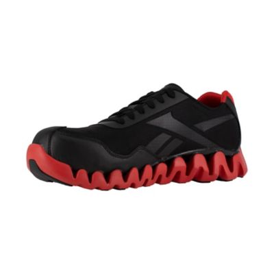 Image showing 2 th Reebok Men's Zig Pulse Work Shoes, Black/Red