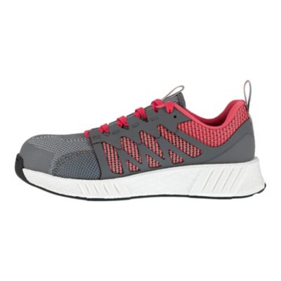 Image showing  Women's Fusion Flexweave Work Shoes, Gray/Red