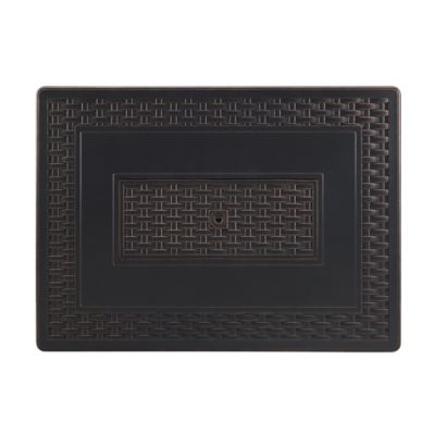 Image showing  44 in. L x 32 in. W x 24.5 in. H Albany Rectangle Aluminum LPG Fire Pit, Antique Bronze