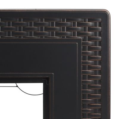 Image showing  44 in. L x 32 in. W x 24.5 in. H Albany Rectangle Aluminum LPG Fire Pit, Antique Bronze