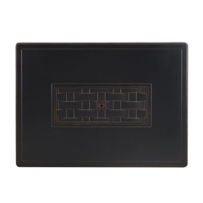 Image showing  44 in. L x 32 in. W x 24.5 in. H Preston Rectangle Aluminum LPG Fire Pit, Antique Bronze