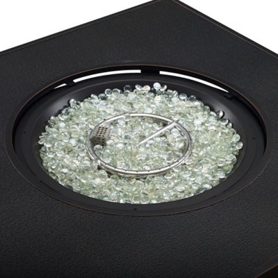 Image showing  42 in. L x 42 in. W x 24.5 in. H Clayton Square Aluminum LPG Fire Pit, Antique Bronze