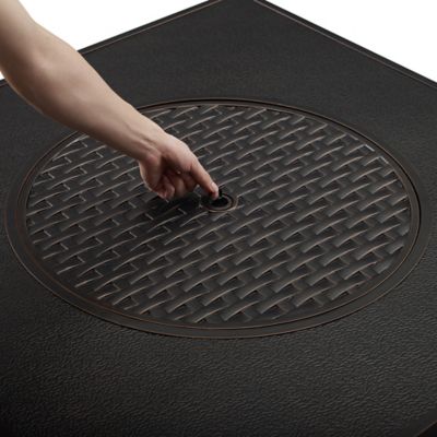 Image showing  42 in. L x 42 in. W x 24.5 in. H Dalton Square Aluminum LPG Fire Pit, Antique Bronze