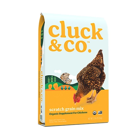 Cluck & Co. Organic Scratch Grain Mix Chicken Treats, 25 lb.