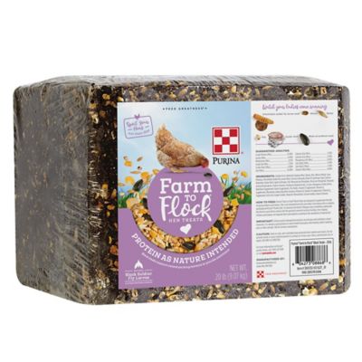 Purina Farm & Flock Protein Block for Chicken and Turkeys, 20 lb. Block