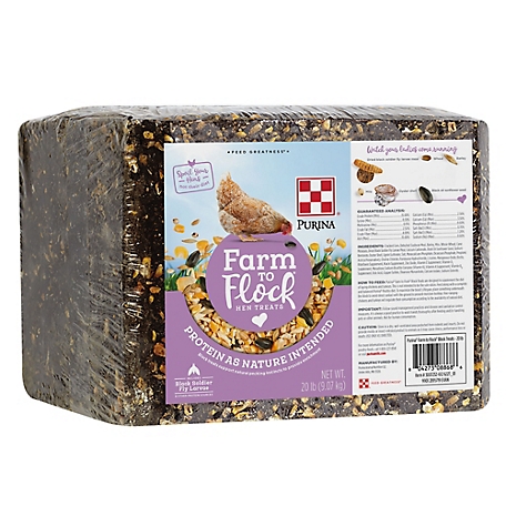 Purina Farm & Flock Protein Block for Chickens & Turkeys, 20 lb. Block
