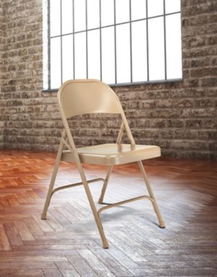 Image showing 7 th National Public Seating 50 Series All-Steel Folding Chairs, 480 lb. Capacity, 4-Pack