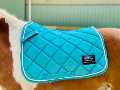 Star Point Horsemanship Mini-Pony Teal Sparkle English Saddle Pad