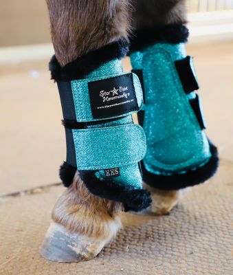Image showing  Miniature Horse Sparkle Brushing Boots, 2 ct.