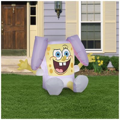 Image showing  31.89 in. SpongeBob in Easter Outfit Outdoor Inflatable Easter Decoration