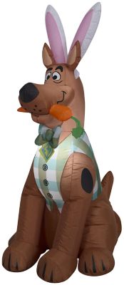 Gemmy 48.03 in. Scooby in Easter Outfit Indoor/Outdoor Inflatable Easter Decoration