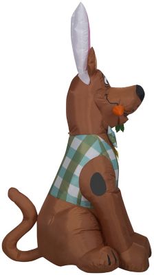 Image showing  48.03 in. Scooby in Easter Outfit Indoor/Outdoor Inflatable Easter Decoration