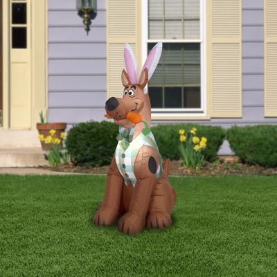 Image showing  48.03 in. Scooby in Easter Outfit Indoor/Outdoor Inflatable Easter Decoration
