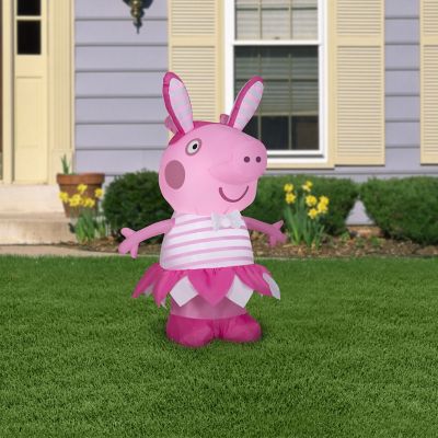 Image showing  42.13 in. Peppa Pig in Easter Outfit Outdoor Inflatable Easter Decoration
