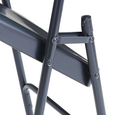 Image showing 5 th National Public Seating 200 Series Premium All-Steel Double Hinge Folding Chairs, 4 pk.
