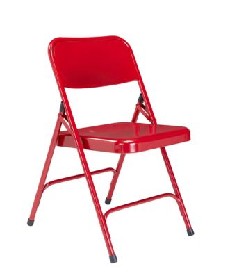 Image showing 1 th National Public Seating 200 Series Premium All-Steel Double Hinge Folding Chairs, 4 pk.