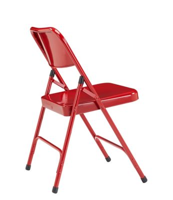Image showing 3 th National Public Seating 200 Series Premium All-Steel Double Hinge Folding Chairs, 4 pk.