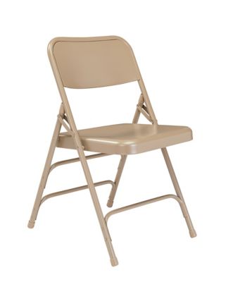 Image showing  300 Series Deluxe All-Steel Triple Brace Double Hinge Folding Chairs, 480 lb. Capacity, 4-Pack