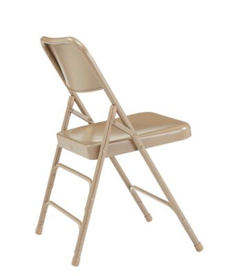Image showing  300 Series Deluxe All-Steel Triple Brace Double Hinge Folding Chairs, 480 lb. Capacity, 4-Pack