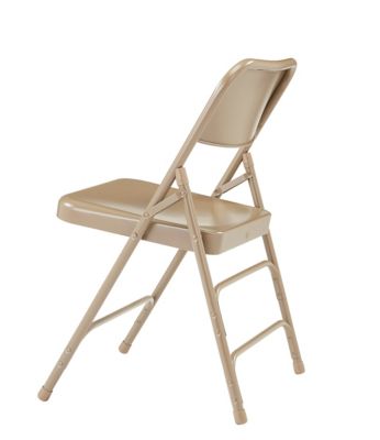 Image showing  300 Series Deluxe All-Steel Triple Brace Double Hinge Folding Chairs, 480 lb. Capacity, 4-Pack