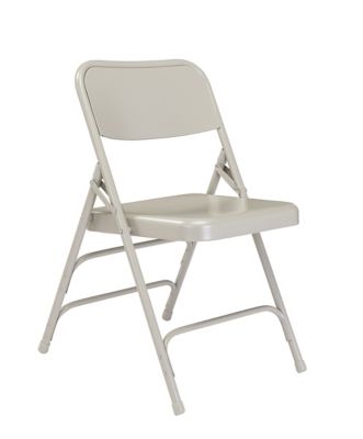 Image showing  300 Series Deluxe All-Steel Triple Brace Double Hinge Folding Chairs, 480 lb. Capacity, 4-Pack