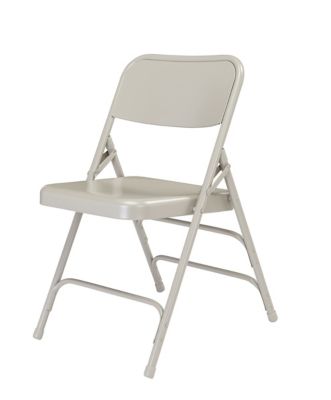Image showing  300 Series Deluxe All-Steel Triple Brace Double Hinge Folding Chairs, 480 lb. Capacity, 4-Pack