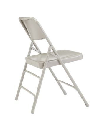 Image showing  300 Series Deluxe All-Steel Triple Brace Double Hinge Folding Chairs, 480 lb. Capacity, 4-Pack