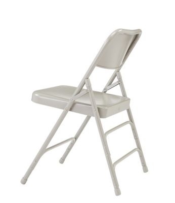 Image showing  300 Series Deluxe All-Steel Triple Brace Double Hinge Folding Chairs, 480 lb. Capacity, 4-Pack