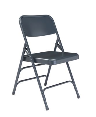 Image showing 1 th National Public Seating 300 Series Deluxe All-Steel Triple Brace Double Hinge Folding Chairs, 480 lb. Capacity, 4-Pack