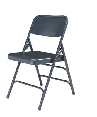 Image showing 2 th National Public Seating 300 Series Deluxe All-Steel Triple Brace Double Hinge Folding Chairs, 480 lb. Capacity, 4-Pack